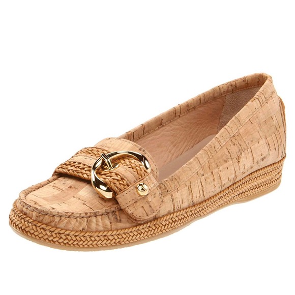 Stuart Weitzman Shoes - Stuart Weitzman Cork Smock Flat Loafer Moccasin, 7